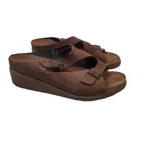 Mephisto Women's Helen‎ Brown Suede Wedge Walking Sandal Size 39